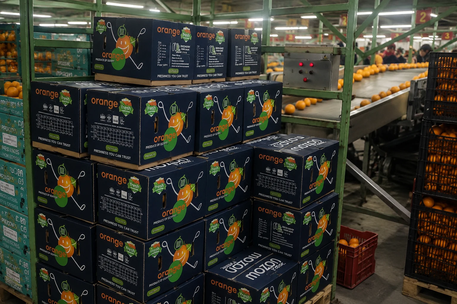 Orange export packing